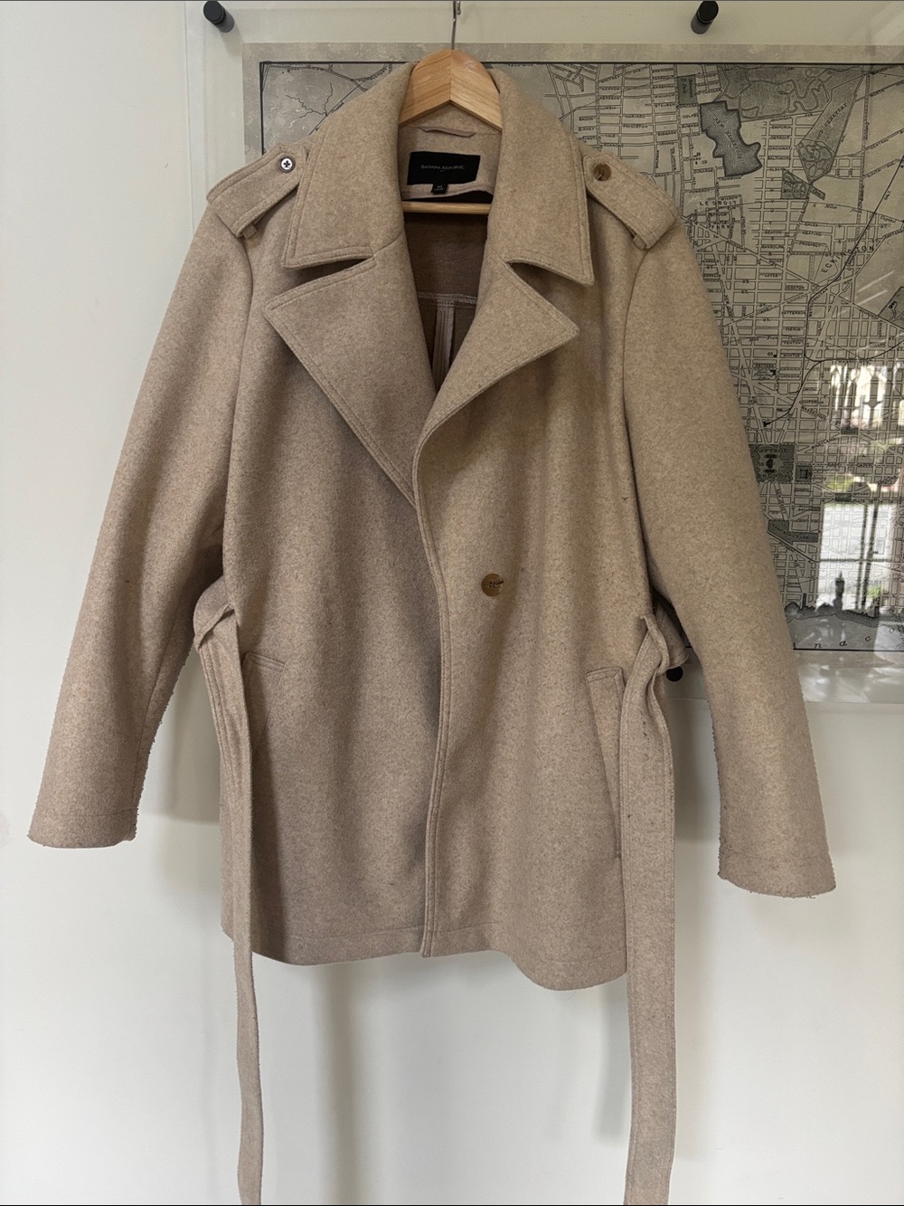 Banana Republic Belted Peacoat